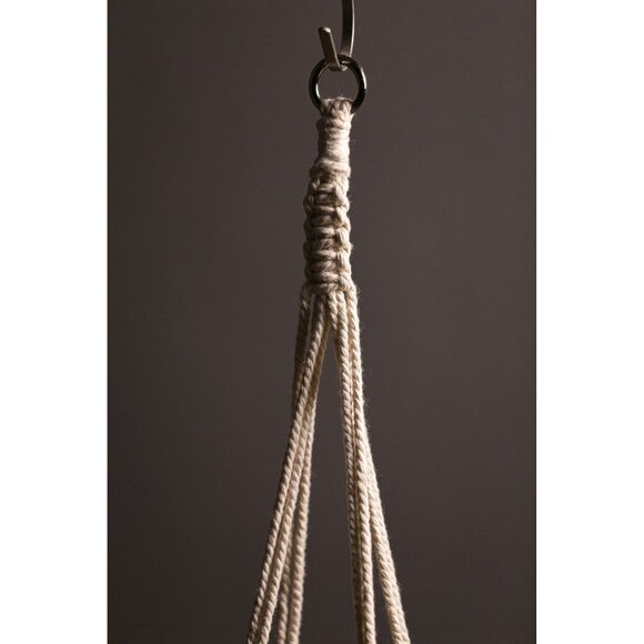 Boho 2 Level Small Flat Handmade Macrame Plant Hanger|Handmade Home Decor(ID 537 - Picture 3 of 8